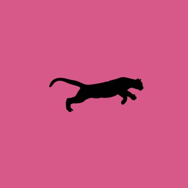 Puma simgesi illüstrasyon izole vektör işareti simgesi