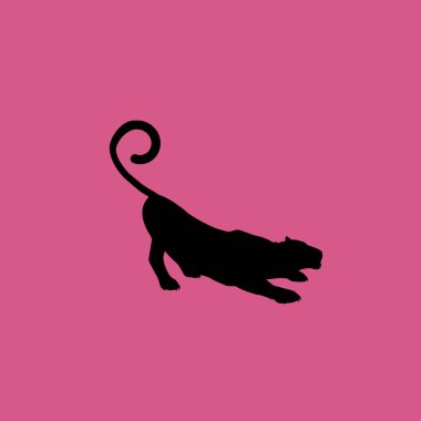 Puma simgesi illüstrasyon izole vektör işareti simgesi