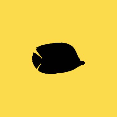 Balık simgesi illüstrasyonu izole vektör işareti