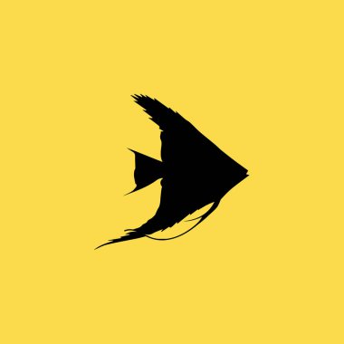 Balık simgesi illüstrasyonu izole vektör işareti