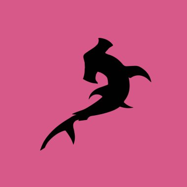 çekiç kafalı balık simgesi illüstrasyon izole vektör işareti simgesi