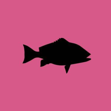 Balık simgesi simgesi illüstrasyon izole vektör işareti simgesi