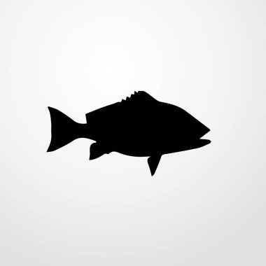 Balık simgesi simgesi illüstrasyon izole vektör işareti simgesi