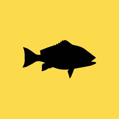 Balık simgesi simgesi illüstrasyon izole vektör işareti simgesi
