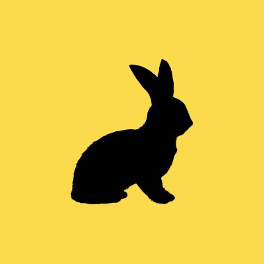 Tavşan simgesi illüstrasyon izole vektör işareti simgesi