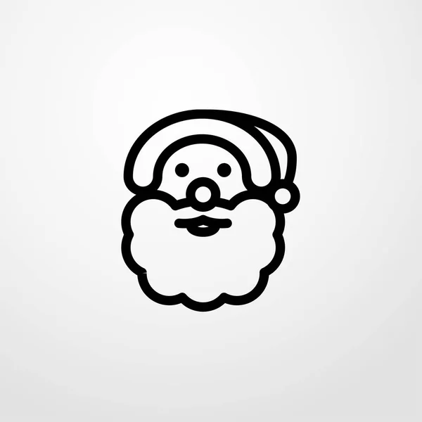 Santa głowa ikona. Płaska konstrukcja — Wektor stockowy