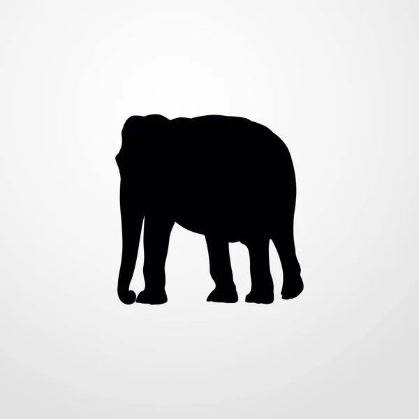 Icono de elefante. icono plano ilustración símbolo de signo aislado — Vector de stock