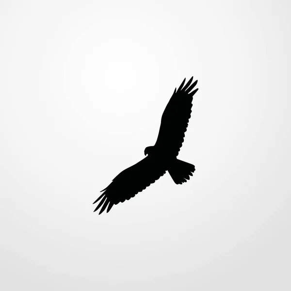 Icono del águila. icono plano ilustración símbolo de signo aislado — Vector de stock