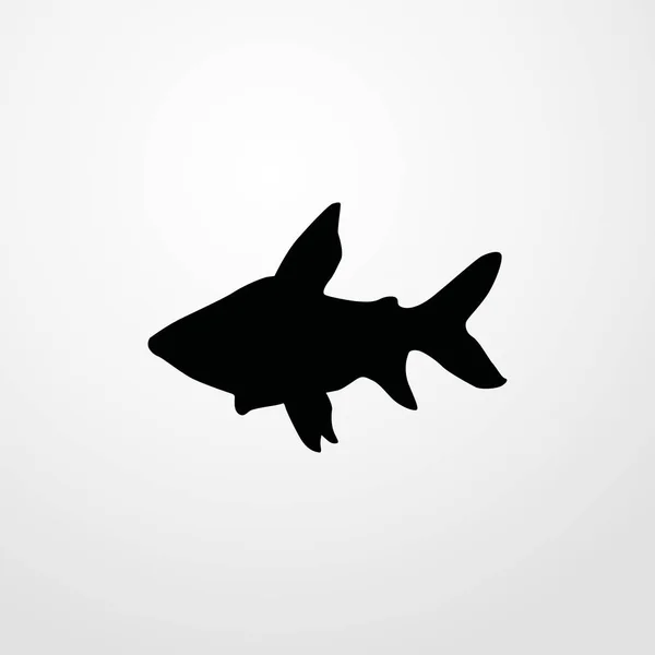 Icono de pescado. icono plano ilustración símbolo de signo aislado — Vector de stock