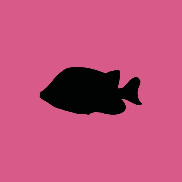 Ikona ryb. płaskie ikona ilustracja na białym tle znak symbol — Wektor stockowy