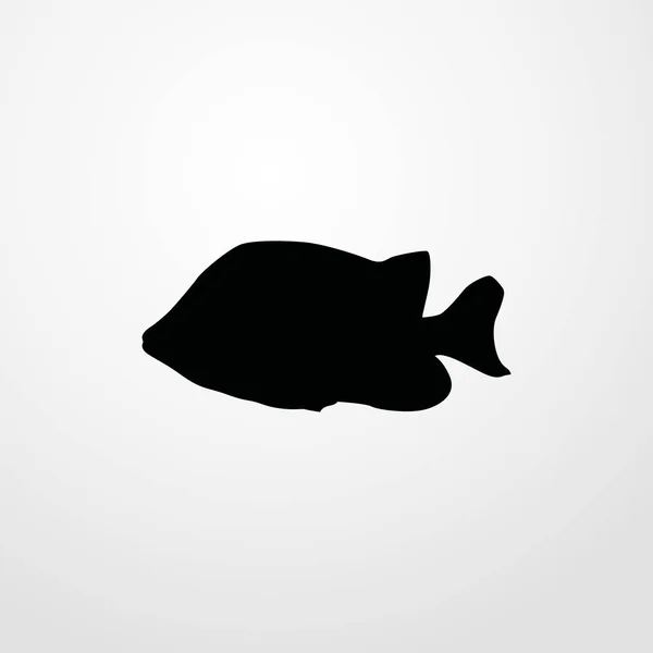 魚アイコン。フラット アイコン イラスト分離記号 — ストックベクタ