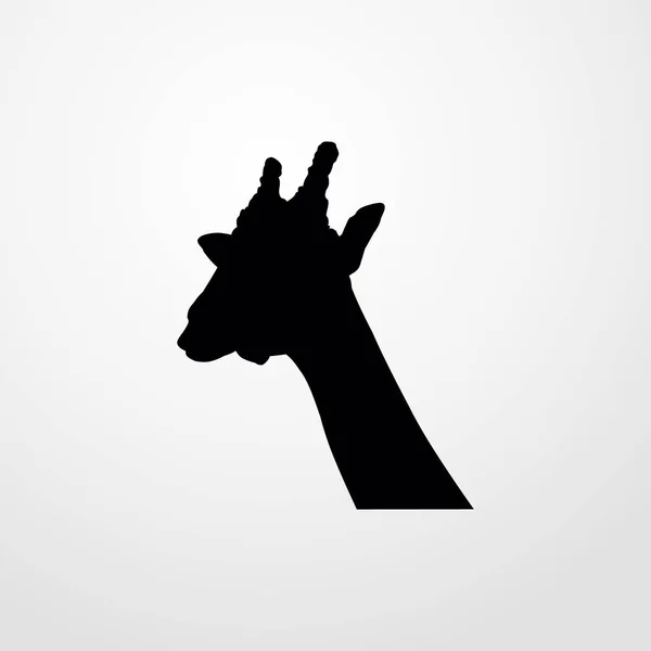 Icono de la jirafa. icono plano ilustración símbolo de signo aislado — Vector de stock