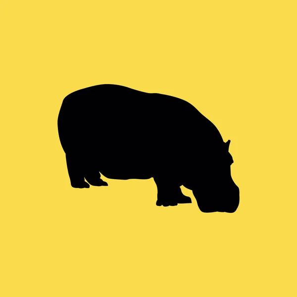 Icona ippopotamo. icona piatta illustrazione simbolo segno isolato — Vettoriale Stock