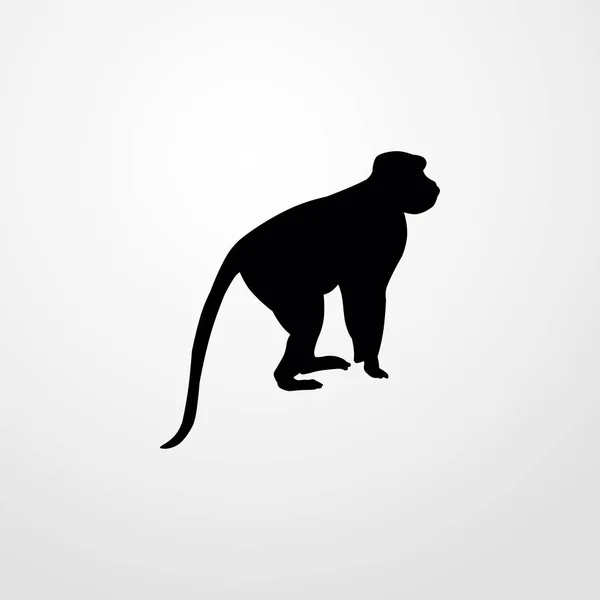 Icona della scimmia. icona piatta illustrazione simbolo segno isolato — Vettoriale Stock
