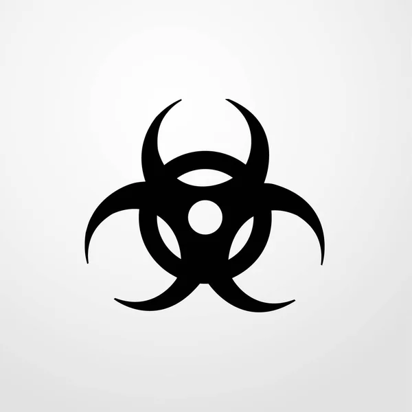 Biohazard tecken ikonen. platt design — Stock vektor