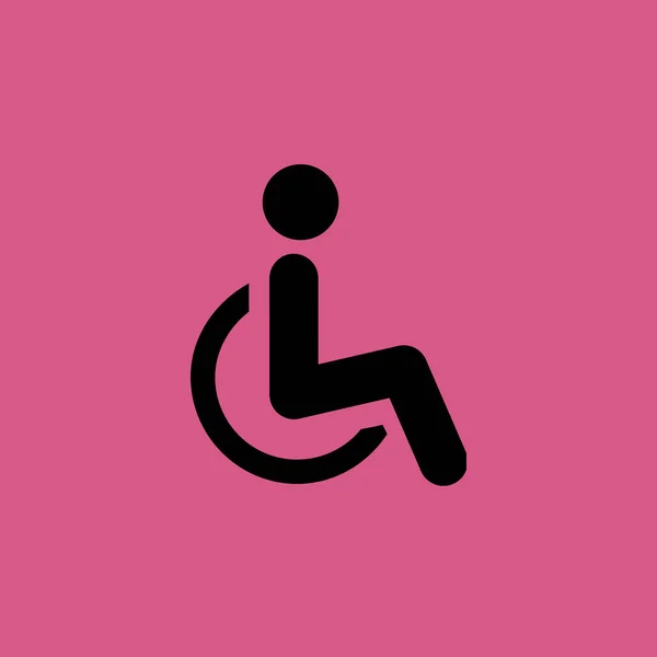 Het pictogram van de handicap. platte ontwerp — Stockvector