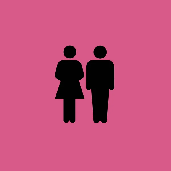 Muž a žena ikona. plochý design — Stockový vektor