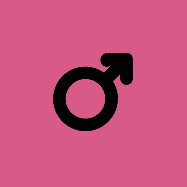 Ícone de sinal de gênero masculino. design plano — Vetor de Stock