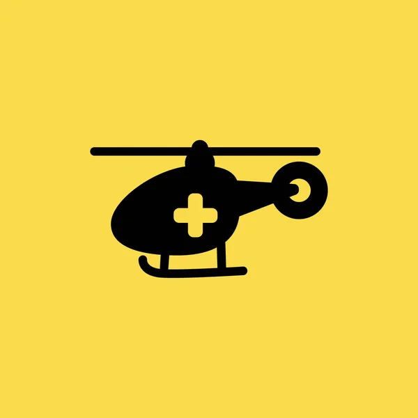 Икона медицинского вертолета. плоский дизайн — стоковый вектор