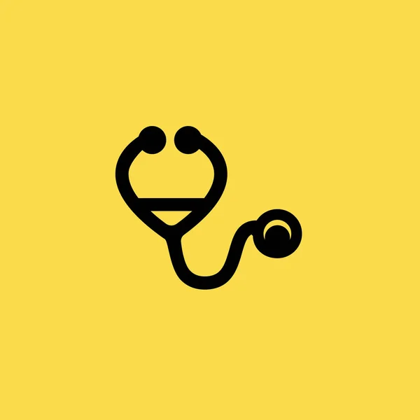 Stethoscope icon. flat design — Stock Vector