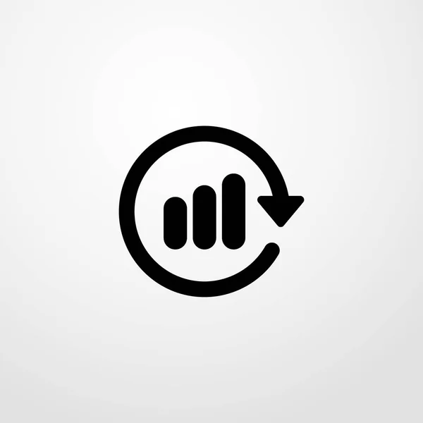 Icona di ricarica grafico a barre. design piatto — Vettoriale Stock