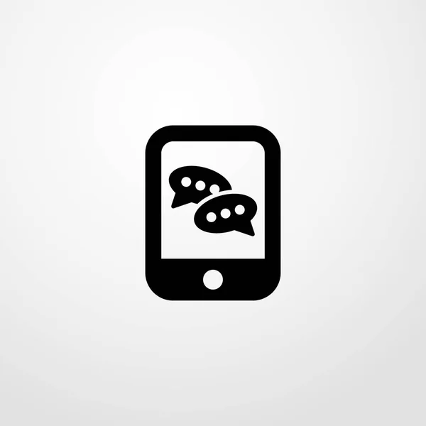 Téléphone portable avec icône de boîtes vocales. design plat — Image vectorielle