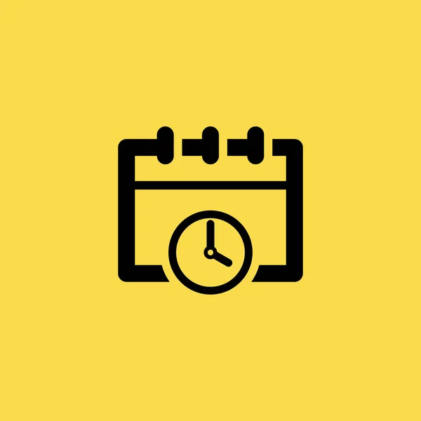 Calendar and clock icon. flat design — Stock Vector