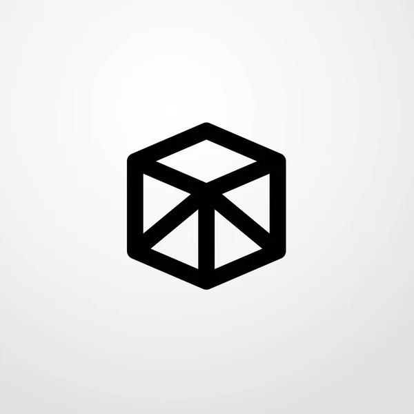 Icona divisioni cubo. design piatto — Vettoriale Stock