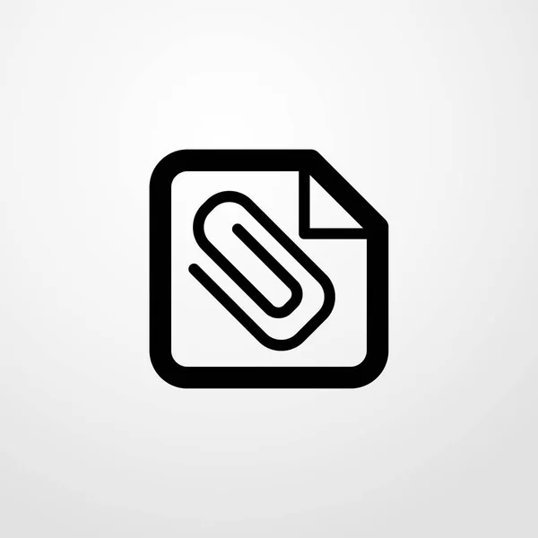 Dokument mit Büroklammersymbol. flache Bauweise — Stockvektor