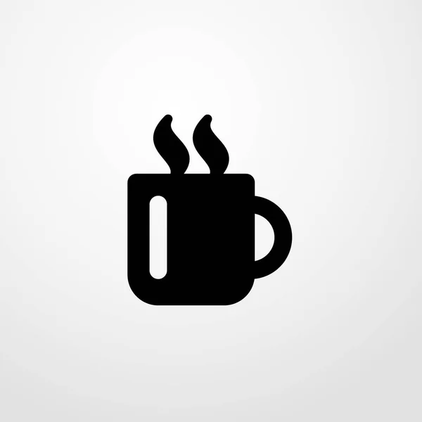Taza de café caliente icono. diseño plano — Archivo Imágenes Vectoriales