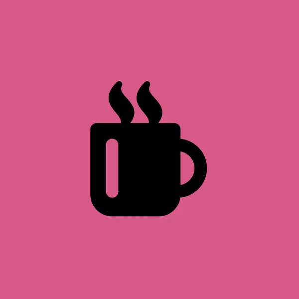 Taza de café caliente icono. diseño plano — Vector de stock