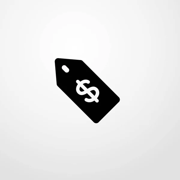 Ícone de etiqueta dólar. ilustração isolado símbolo sinal vetor — Vetor de Stock