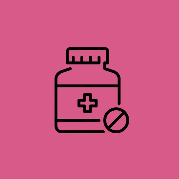 Pill bottle icon illustration isolated vector sign symbol — Stock Vector