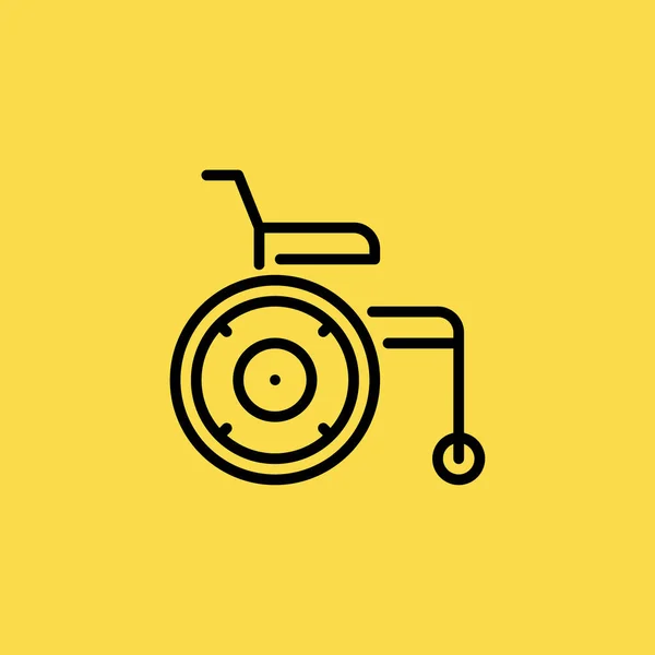 Rollstuhl Symbol Illustration isoliert Vektor Zeichen Symbol — Stockvektor