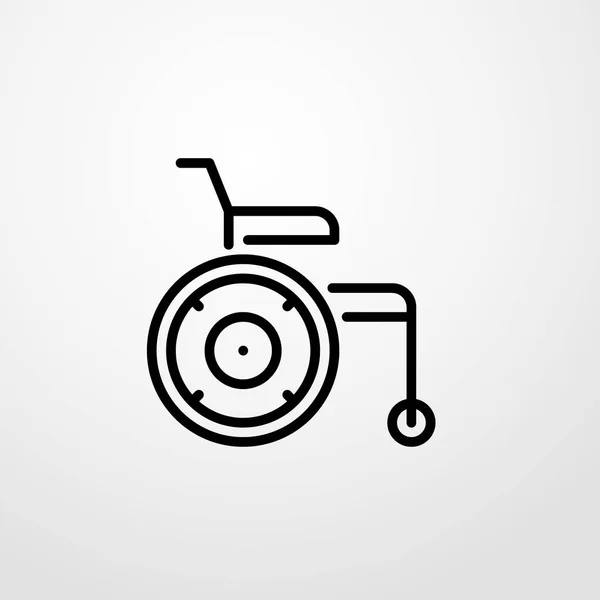 Icône fauteuil roulant illustration isolé vecteur signe symbole — Image vectorielle