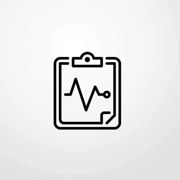 Checklist ícone de pulso ilustração isolado símbolo sinal vetor — Vetor de Stock