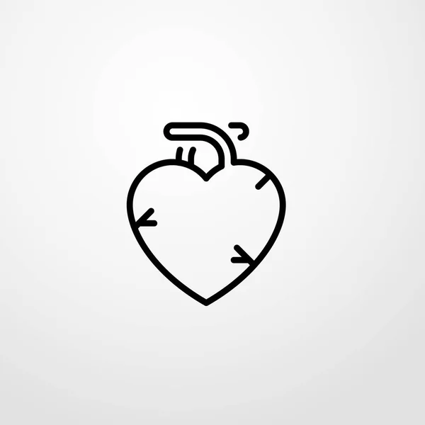 Uomo cuore icona illustrazione isolato vettore segno simbolo — Vettoriale Stock