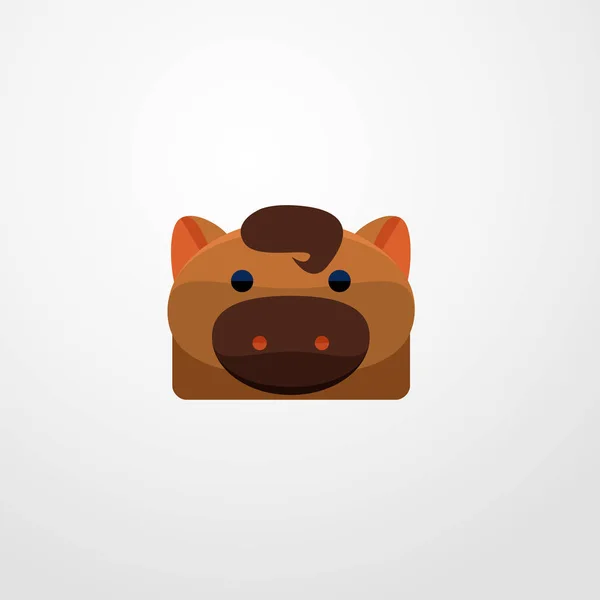 Schweinekopf-Symbol. Abbildung Isoliertes Vektorzeichensymbol — Stockvektor