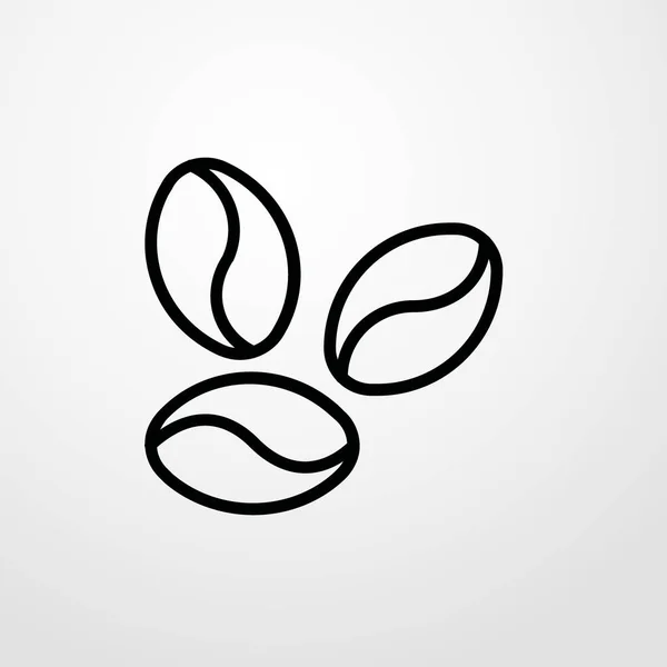 Café grains icône illustration isolé vecteur signe symbole — Image vectorielle