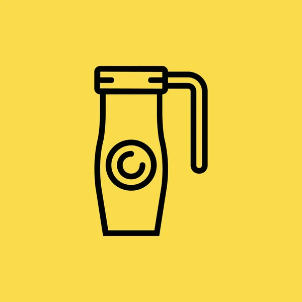 Icono de botella de agua ilustración símbolo de signo vectorial aislado — Vector de stock