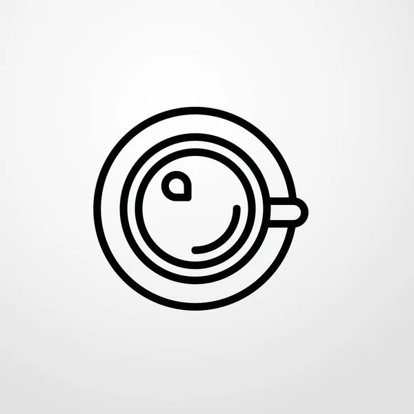 Tazza icona illustrazione isolato segno vettoriale simbolo — Vettoriale Stock