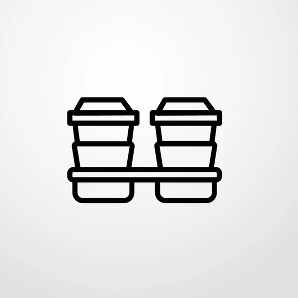 Gobelets jetables icône illustration isolé vecteur signe symbole — Image vectorielle