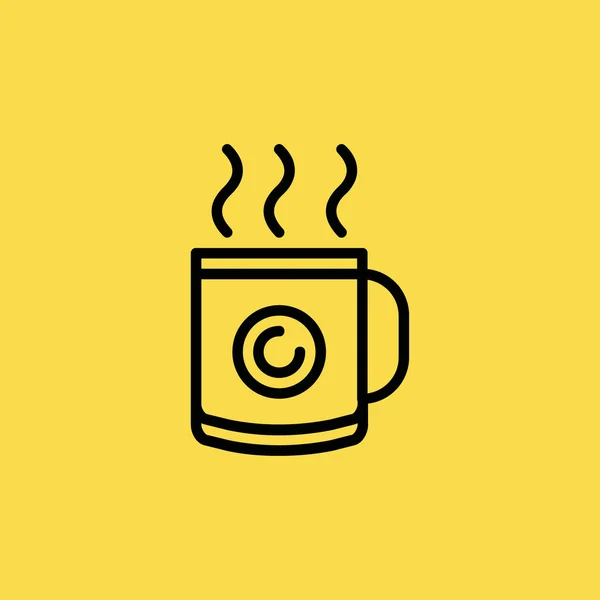 Taza de ilustración icono de café símbolo de signo de vector aislado — Vector de stock