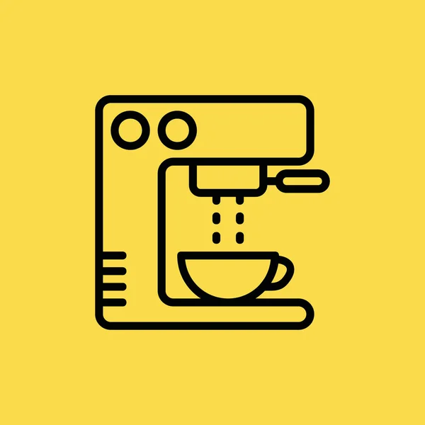 Icono de la cafetera ilustración símbolo de signo vectorial aislado — Vector de stock