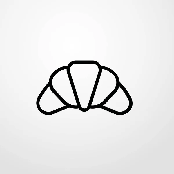 Rogalik ikona ilustracja na białym tle wektor symbol znak — Wektor stockowy