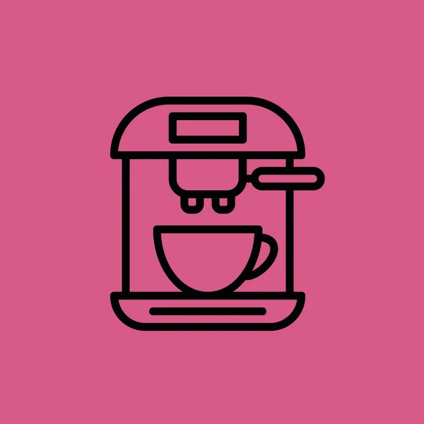 Kaffeemaschine Symbol Illustration isoliert Vektor Zeichen Symbol — Stockvektor