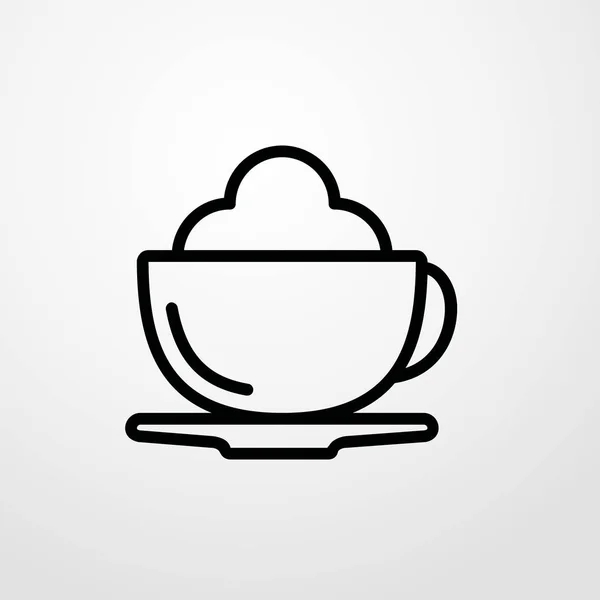 Kop latte ikon illustration isoleret vektor tegn symbol – Stock-vektor