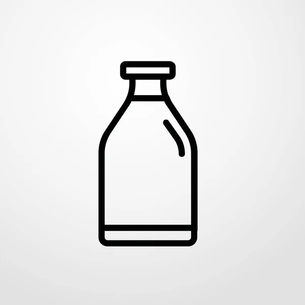 Иллюстрация значка бутылки молока — стоковый вектор