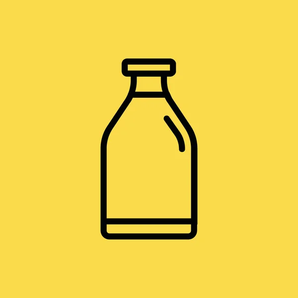 Icono de botella de leche ilustración símbolo de signo vectorial aislado — Vector de stock