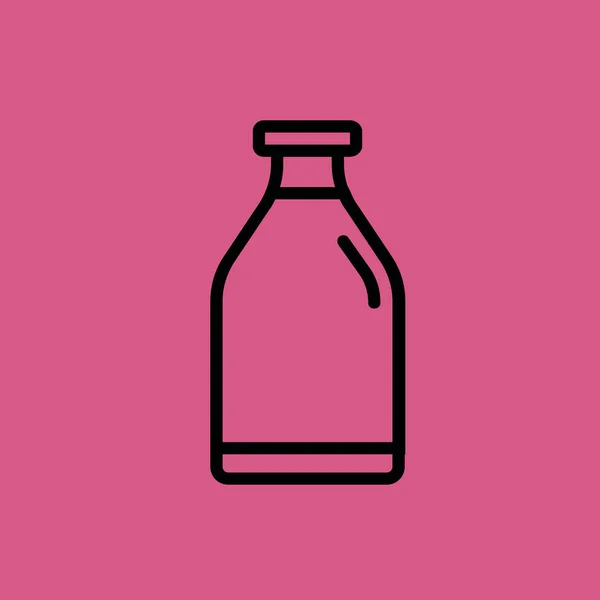 Mleko butelka ikona ilustracja na białym tle wektor symbol znak — Wektor stockowy